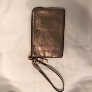 Coach Metallic Wristlet (New)